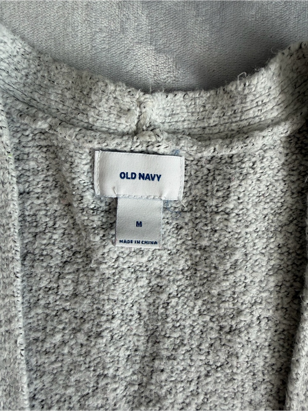 Old Navy Light Gray Open-Front Long Women's Cardigan - Picture 2 of 5